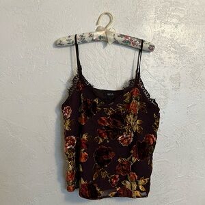 Velvet Floral Top